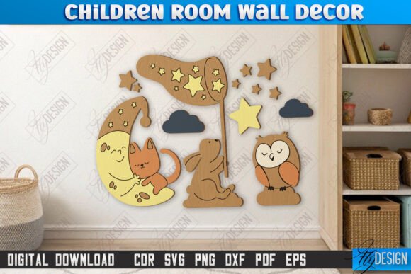 CNC Laser Cut Kids Room Wall Décor