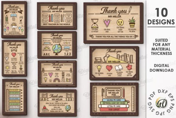 Crafting Meaningful Gratitude: A Guide to the 3D Teacher Appreciation Plaques Bundle