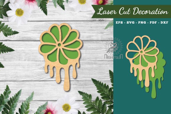 Flower Melted Laser Cut Design 6