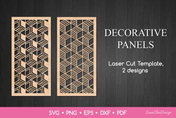 Geometrical Vertical Panels SVG for Design & Decor