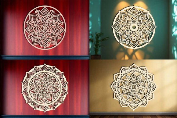 Laser Cut Mandala Wall Art SVG Bundle