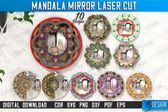 Mandala Frames Laser Cut Bundle CNC