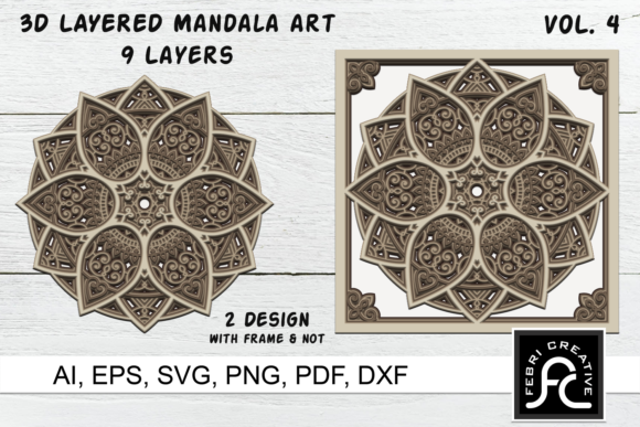 Mastering 3D Layered Mandala Art 4 - SVG for Precision Crafting