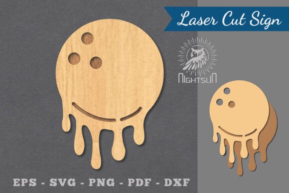 Melted Bowling Ball Laser Cut Decoration: A Modern Twist on Retro Sports Aesthetics