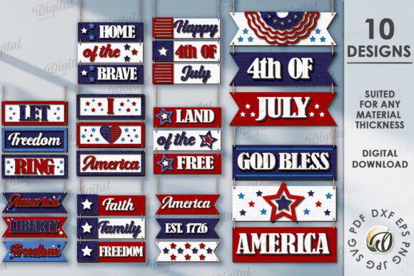 Revolutionizing Patriotic Design: The Strategic Value of the 4th of July Wall Decor Bundle Lasercut for Modern Creators