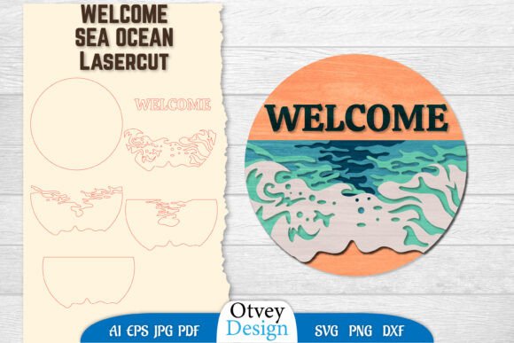 Strategic Design and Execution with Welcome Sea Wave 3D Layered Lasercut