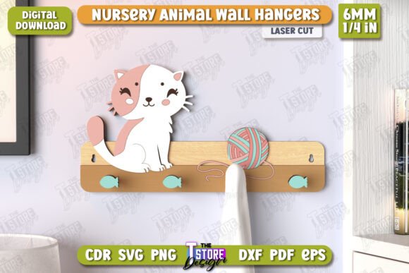 Streamlining Nursery Decor Production with Cat Wall Hangers Laser Cut CNC Files