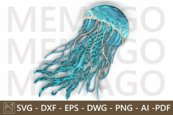 Transforming Digital Precision into Oceanic Art: The Rise of the Layered Jellyfish SVG 3D Mandala Design